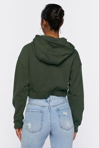 OLIVE French Terry Cropped Hoodie, image 3