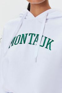 WHITE/GREEN Embroidered Montauk Fleece Hoodie, image 5