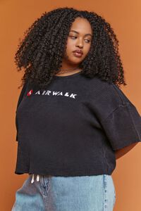 CHARCOAL/MULTI Plus Size Embroidered Airwalk Tee, image 2