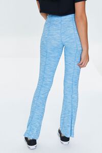 BLUE Ribbed Knit Space-Dye Pants, image 4