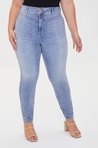 DARK DENIM Plus Size Skinny Uplyfter Jeans, image 2