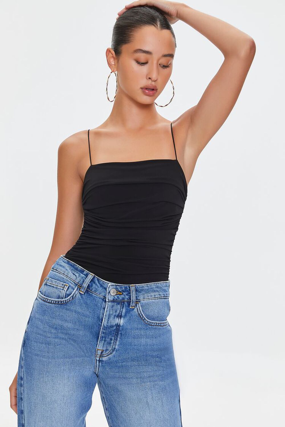 Ruched Cami Bodysuit, image 1