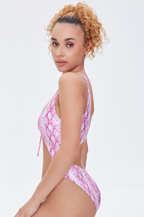 PINK/MULTI Snake Print One-Piece Swimsuit, image 3
