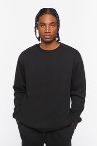 BLACK Fleece Crew Sweatshirt, image 1