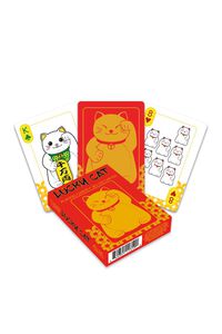ORANGE/MULTI Lucky Cat Playing Cards, image 1