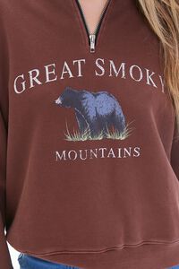 DARK BROWN Great Smoky Mountains Half-Zip Pullover, image 5