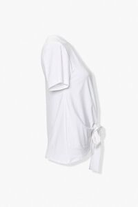 WHITE Knotted Self-Tie Tee, image 2