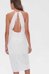 WHITE Tie-Front Plunge-Back Dress, image 2