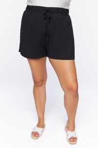 BLACK Plus Size High-Rise Shorts, image 2