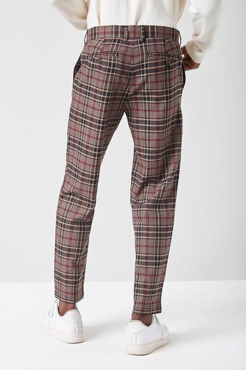 GREY/MULTI Plaid Slim-Fit Pants, image 4