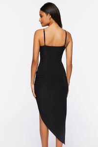 BLACK Ruched Cami Midi Dress, image 3