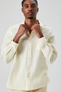 YELLOW/WHITE Striped Button-Front Shirt, image 6