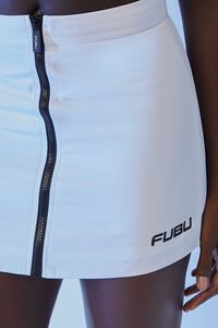 WHITE/BLACK FUBU Graphic Mini Skirt, image 6