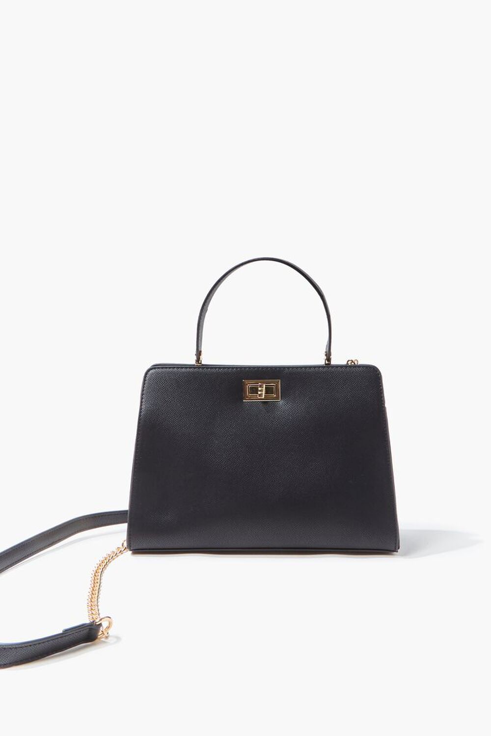 Faux Leather Structured Satchel, image 1