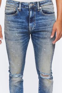 DARK DENIM Paint Splatter Skinny Jeans, image 5