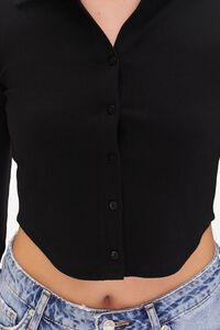 BLACK Cropped Polo Shirt, image 5