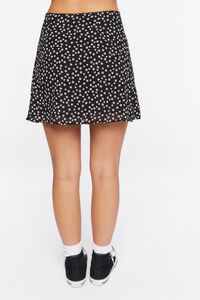 BLACK/WHITE Ditsy Floral Print Mini Skirt, image 4