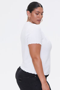 Plus Size Ribbed Loling Inside Tee, image 2