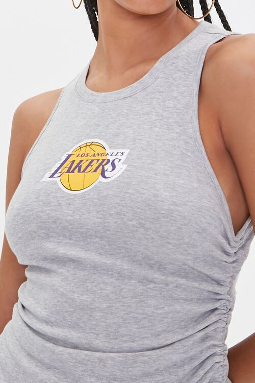 HEATHER GREY/MULTI Lakers Graphic Mini Dress, image 5