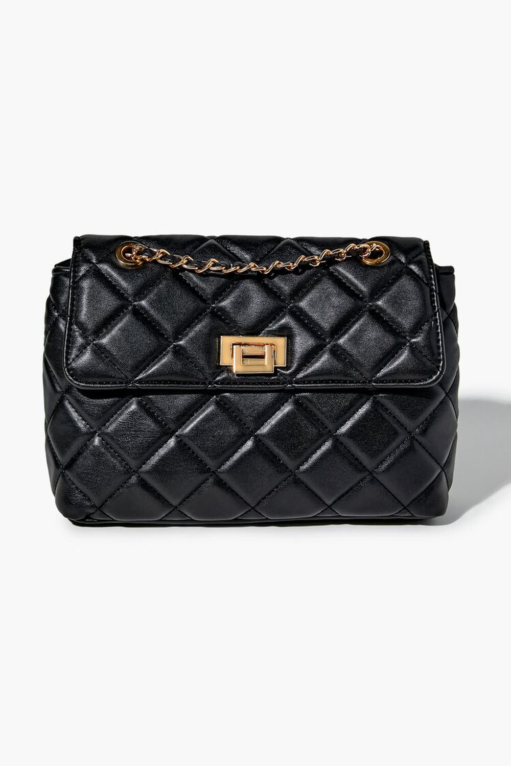 Haksim Women Black Quilted Purse Lattice Clutch Small Crossbody Shoulder Bag with Chain Strap Leather