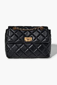 Quilted Faux Leather Handbag, image 1