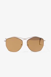 GOLD/BRONZE Premium Cutout Geo Sunglasses, image 1