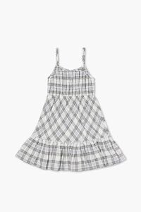 CREAM/MULTI Girls Plaid Cami Dress (Kids), image 2