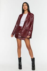 WINE Faux Leather Mini Skirt, image 5