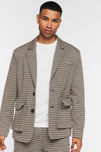 BROWN/MULTI Houndstooth Notched Blazer, image 6