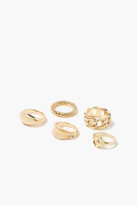 GOLD High-Polish Ring Set, image 1