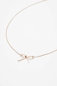 GOLD Bow Pendant Necklace, image 2