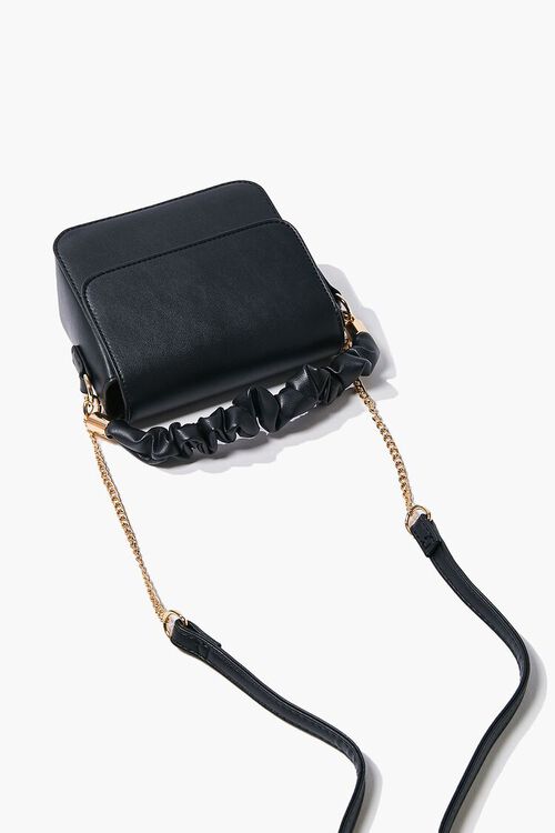 Ruched Faux Leather Crossbody Bag, image 5
