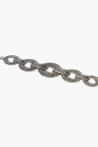 SILVER Rhinestone Chunky Cable Chain Bracelet, image 2