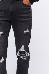 BLACK Distressed Slim-Fit Jeans, image 5