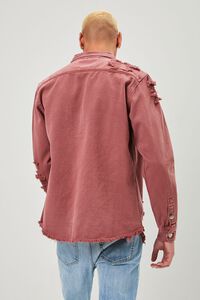 RED Distressed Button-Front Jacket, image 3