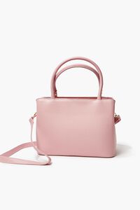 BLUSH Quilted Faux Leather Satchel, image 3