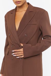 CHOCOLATE Notched Double-Breasted Blazer, image 5