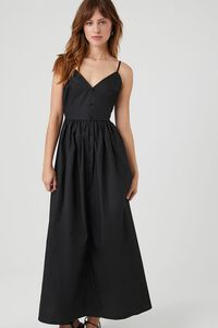 BLACK V-Neck Cami Maxi Dress, image 4