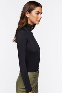 BLACK Long-Sleeve Turtleneck Bodysuit, image 2