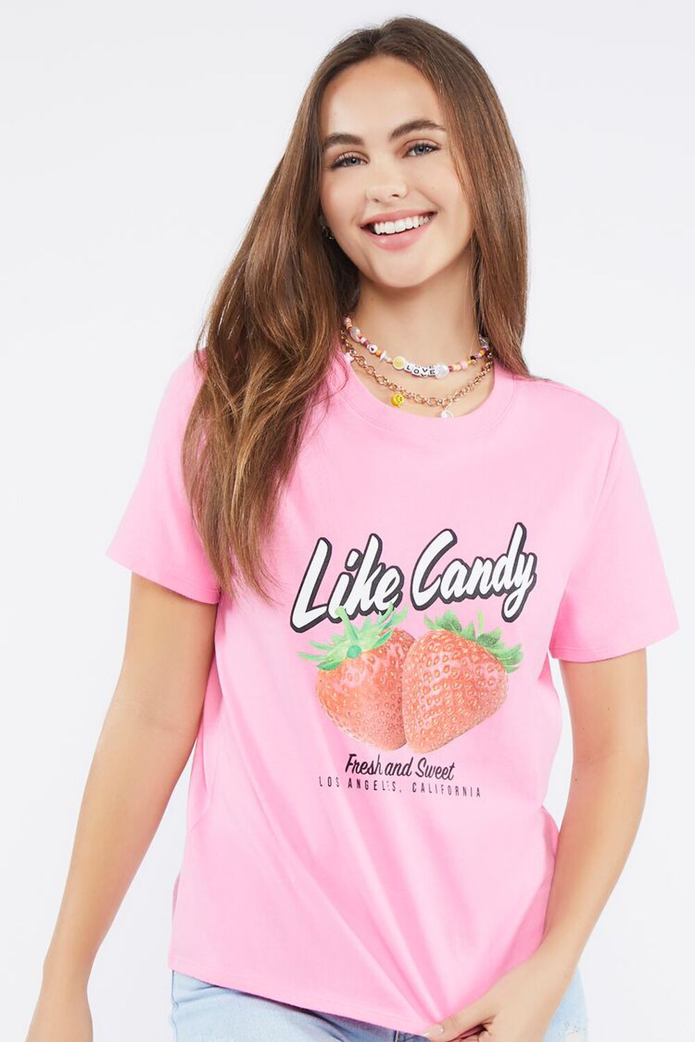 PINK/MULTI Organically Grown Cotton Graphic Tee, image 1