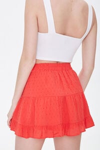 RED Clip Dot Tiered Mini Skirt, image 4