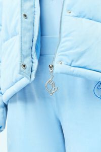 BLUE/MULTI Baby Phat Velour Puffer Jacket, image 6