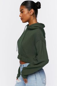 OLIVE French Terry Cropped Hoodie, image 2