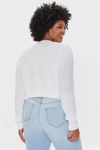 CREAM Plus Size Cropped Cardigan Sweater, image 3