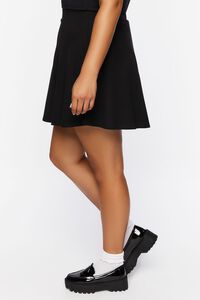 BLACK Plus Size A-Line Mini Skirt, image 3