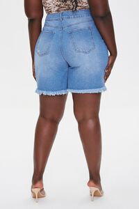 MEDIUM DENIM Plus Size Distressed Denim Shorts, image 5