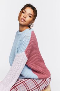 LAVENDER/MULTI Colorblock Bell-Sleeve Sweater, image 2