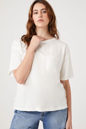 Relaxed Raw-Cut Pocket Tee
