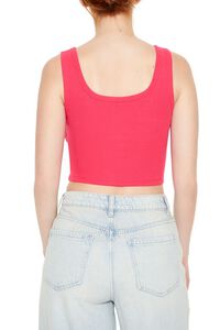 HOT PINK Cropped Bow Tank Top, image 3