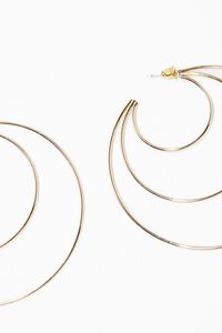 GOLD Crescent Cutout Hoop Earrings, image 3